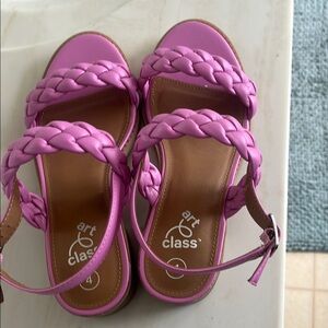 Art Class Pink Sandals with Ribbon Details